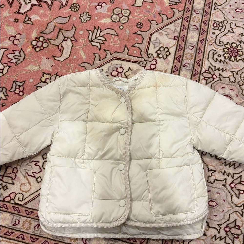 Cream Quilted Jacket Baby size 3-6 months